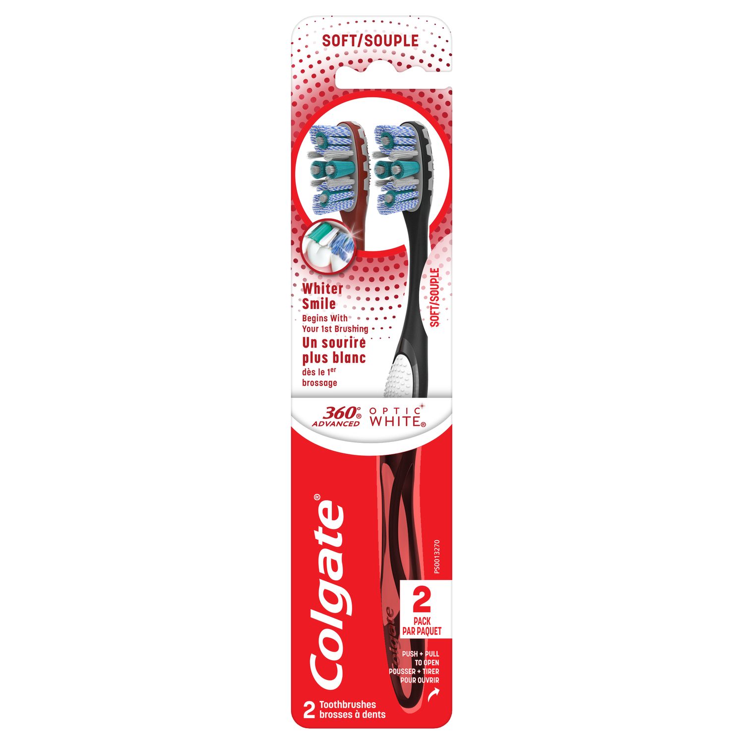 Cepillo de Dientes Colgate 360° Advanced Optic White, Suave