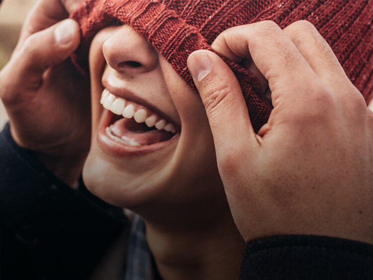 woman smiling with white teeth