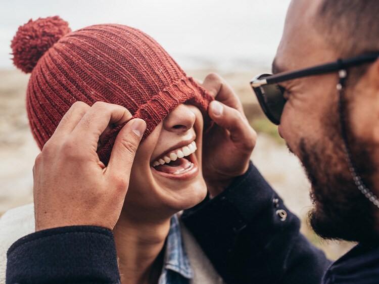 Smile couple Laughing