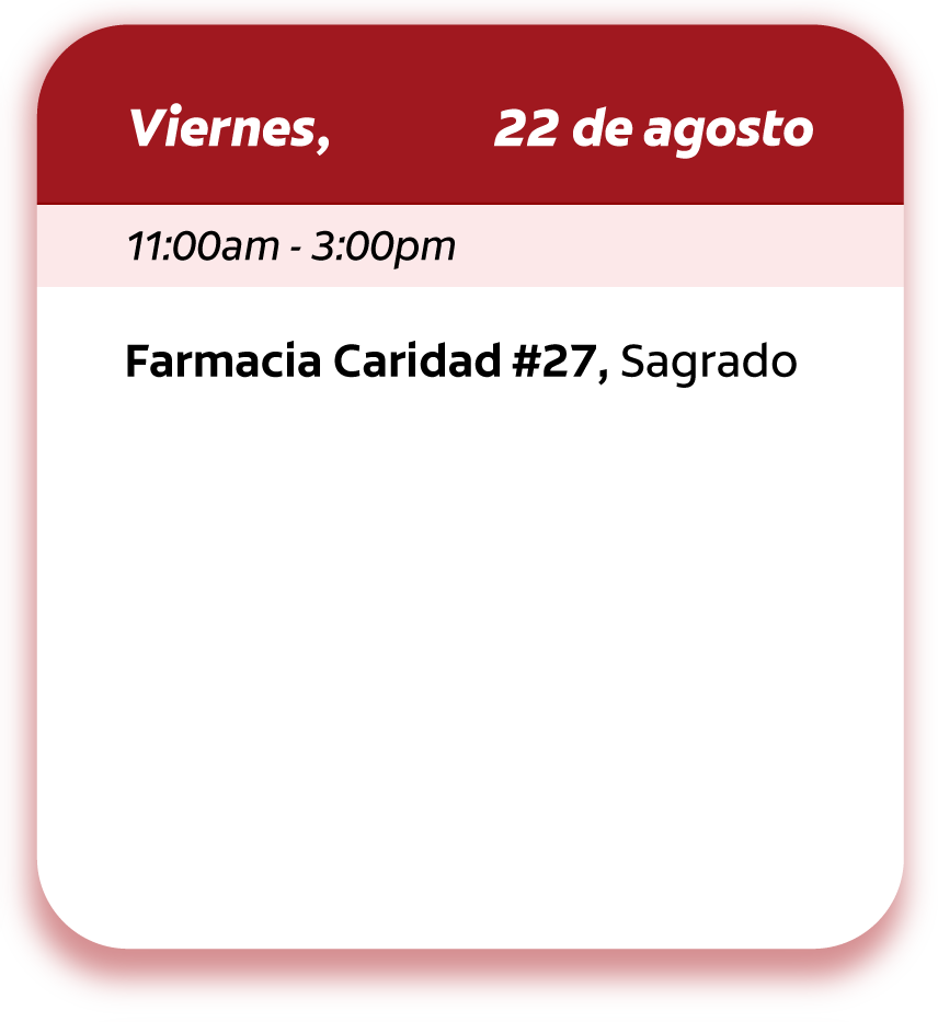 Calendario de visitas 22 de agosto