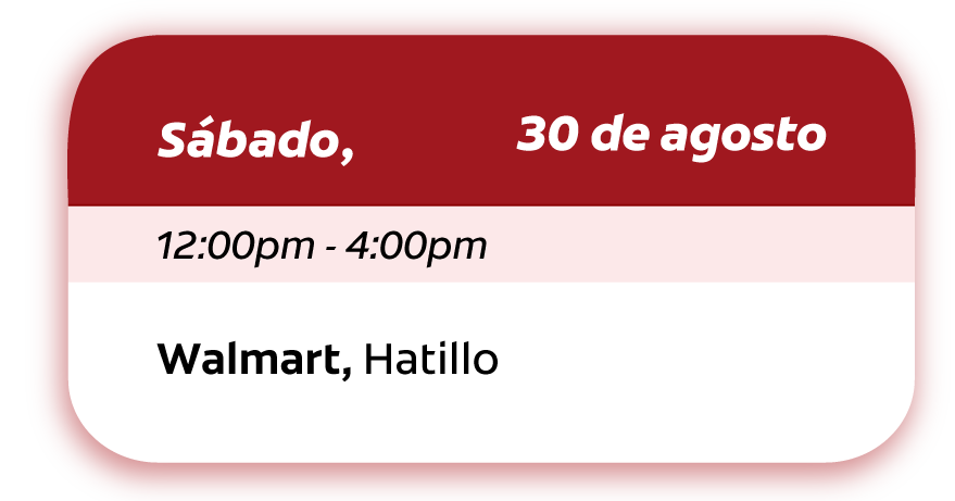 Calendario de visitas 30 de agosto