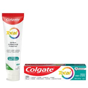 Packshot of Colgate Total Fresh Mint Stripe<sup>™</sup> Gel Toothpaste