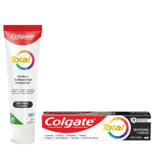 Packshot of Colgate<sup>®</sup> Total Whitening + Charcoal Toothpaste 